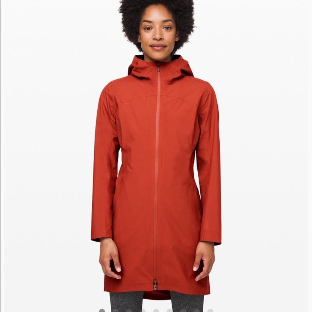 Lululemon Rain Rebel Jacket - Rust Orange